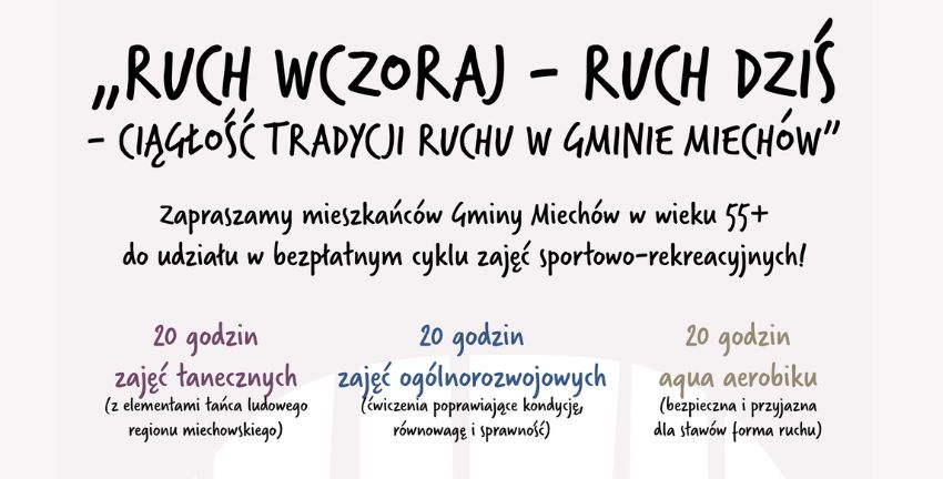 Ruch wczoraj- ruch dziś- ciągłość tradycji ruchu w Gminie Miechów